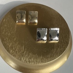 選べる 小ぶりシンプル ゴールド シルバー ピアス イヤリング 金属アレルギー対応 ノンホール 樹脂ピアス チタンピアス サージカルステンレス スクエア