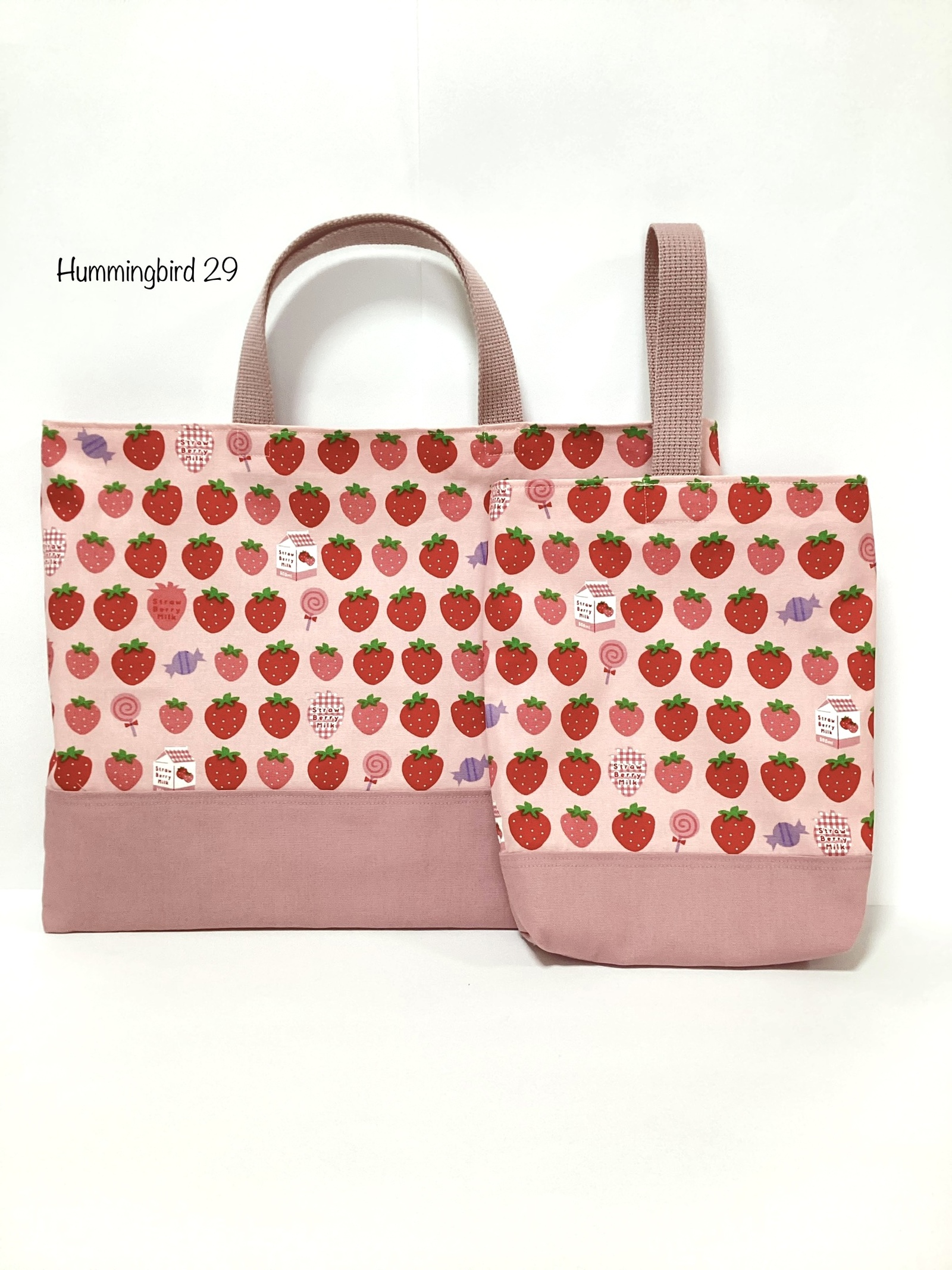 ♡ sunflowerさま専用いちご柄レッスンバッグセット 消費税無し ♡ sunflowerさま専用いちご柄レッスンバッグセット