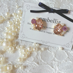 【イヤリング可】ドロップビジューピアス(pink)
