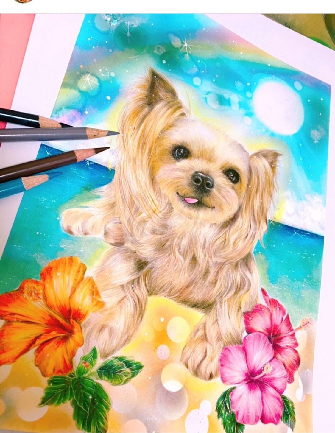 ペットの似顔絵オーダー　愛犬　ヨーキー ペットの似顔絵オーダー ヨーキー ヨークシャテリア - TSURUYAM'S