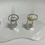 新作✨　silver925  アクセント　ニュアンスリング　大ぶり　大きめリング　アクセントリング　デザインリング　　　曲線　曲線リング　フープ　フープリング　S925 シルバー925 925リング