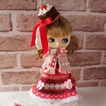 よしえ屋665[バレンタインレッド５点セット]ブライス アウトフィット Blythe