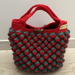訳あり毛糸のバッグ♡深緑オールいちご♡