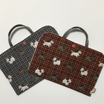＊トド茶さま　ご予約作品＊　ぺたんこだけど、いっぱい入るバックインバック２点『コーデュロイのテリア』