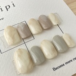 淡色pink beigeニュアンスネイルチップ