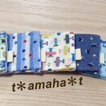 ミニハーフハンカチ(8×17)の5枚セットA