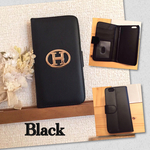 NoaHsarK☆iPhone5手帳型ケース−539ブラック