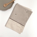 ランチョンマット【Tulip check brown】名入れオプション/サイズオーダー対応