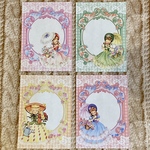 バラメモ　おすそ分け　♡レースのレトロガール達♡ ４種類×１０枚　４０枚セット♬
