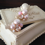 桜✳︎ビジュー ピアス（イヤリング）