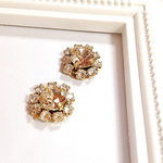 輝く満開の花〜スワロフスキービジューイヤリング（ピアス）