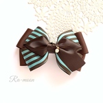  ＊chocolate mint＊リボンバレッタ