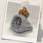 フレブルニット帽　グレー