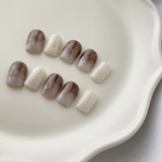 brownニュアンスネイルチップ