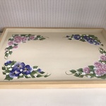 かか様の予約品★トレイ★トールペイント★薔薇とパンジー