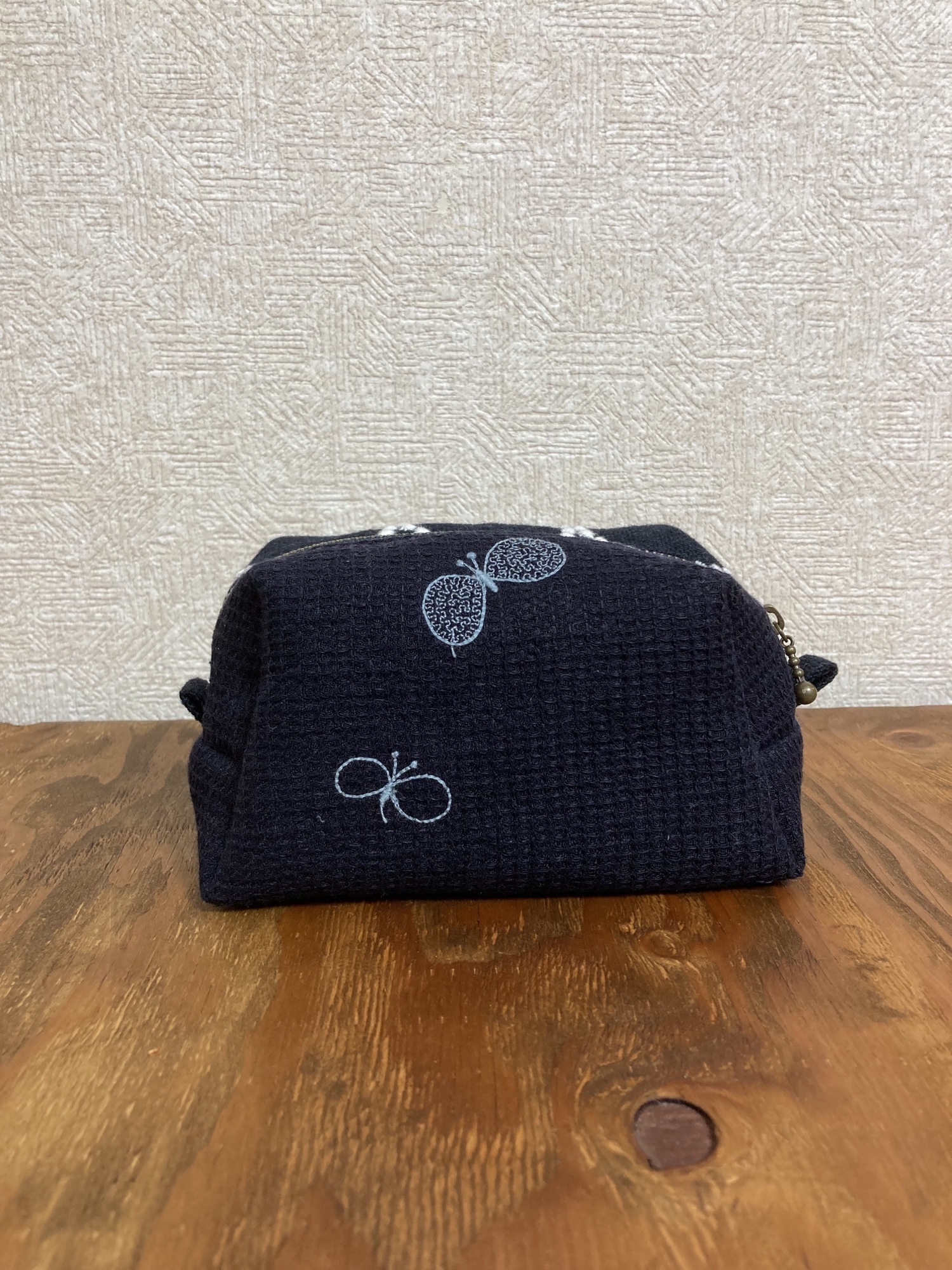 ✩little✩ミナペルホネン　ラウンドポーチ　タンバリンネイビー　はっぱ ✩little様専用✩ - メルカリ