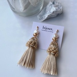パールxクリア◎ロングピアス