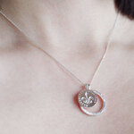 【SET】moneta  -モネータ-  ペンダントセット     silver925 / 50cm / 4way / 着けはずし可能 / 鎚目  