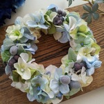 紫陽花リース(アイスブルーグリーン)