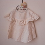 LINEN サークルフリルチュニック *オフホワイト*　size100