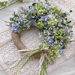 『新作』旬の植物で　季節のお花リース　爽やかグリーンリース