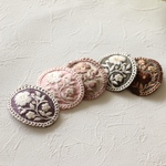【５color】 インド刺繍パッチンピン