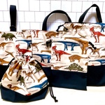 入園入学2023　恐竜　レッスンバック5点セット　高学年　　入学・入園・小学生・幼稚園・保育園　