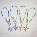 【night sale】💚雪の結晶バッグチャーム❄️
