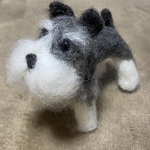羊毛フェルト犬＊シュナウザー＊ハンドメイド