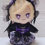 mepokon 様オーダー　 ぬい服　パンク風ワンピース＋ヘッドドレス　2点セット　