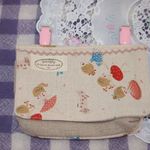 可愛いバレリーナ柄マチ付き移動ポケット
