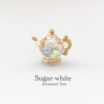 💎🫖Tea time 〜 指先お茶会 Ring 《 Jewel pot 》 ✵ 宝石 ティーポット の 指輪     フリーリング  透明