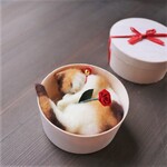 送料400円★和紙バラ◆小箱ねこ　ぷりんΦ10cm