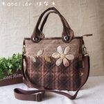 achan0129様のオーダー品＊パッチワークショルダーバッグ＊シックな茶系６