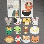お正月セット　スケッチブックシアター用イラスト＆壁面飾り