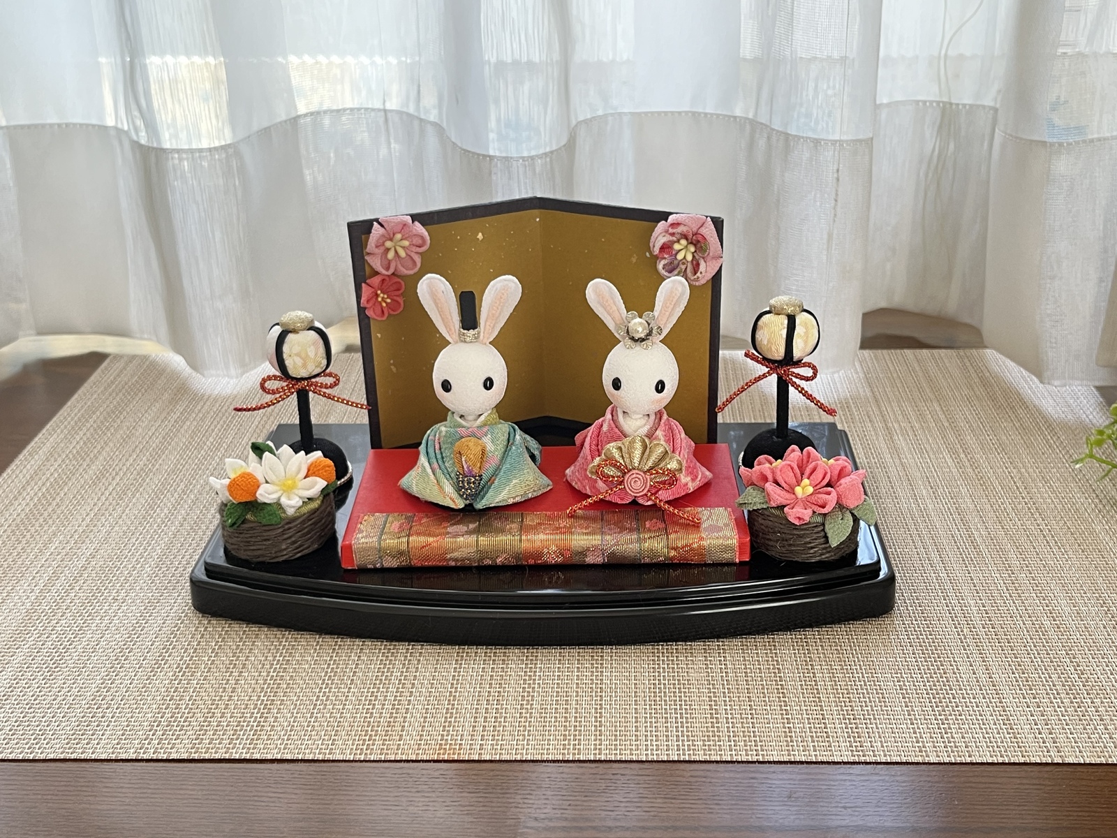ちりめん細工ねこさんの七五三 ちりめん細工ねこさんの七五三