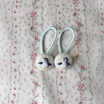 小さなペンギンちゃん 刺繍ヘアゴム