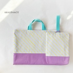 ストライプ　ポップ　トートバッグ　上履き入れ　セット　入園入学2023 幼稚園　小学校　手提げ　レッスントートバッグ