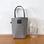 コーヒーカップバッグ/stripe:monotone