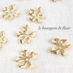 C026  10pcs メタル フラワー お花 フリル チャーム パーツ