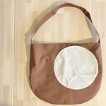 【完成品1点限り】『balloon＋○pokke』帆布2wayバッグ / チョコ×キナリ