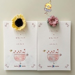 こちょこちょのお花のクリップとメモ帳