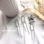 [A1516]   import ジルコニア ストーン チャーム タッセル 2pcs