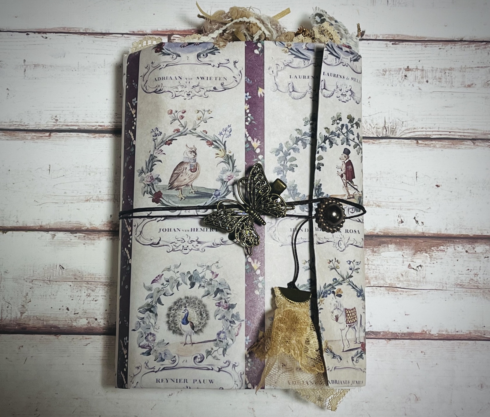 junk journal ジャンクジャーナル雑記帳蛇腹ファイル平袋付き