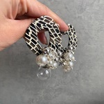 BIGボリュームモザイクピアス ピアス モザイク アクリル 大ぶり シルバー ガラス