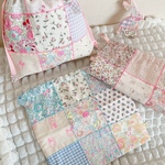 リバティ　パッチワーク　巾着♡24cm×24cm