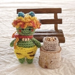 💚豆ネックレスした鬼ちゃん👹