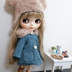 ネオブライスサイズ☆アランニットコート☆ダークグリーン(7)
