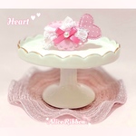 ありすりぼん🎀 ハートリボン バレッタ バレンタイン ペット用品 犬用 ピンク 軽量 軽い ピンク