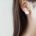 ダブルフープシェルピアス/イヤリング